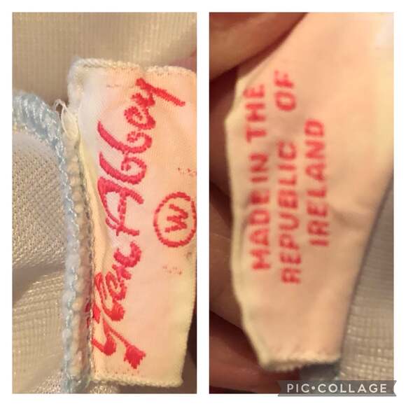 Vintage Glen Abbey nightgown made in Ireland baby blue size small - Picture 12 of 12